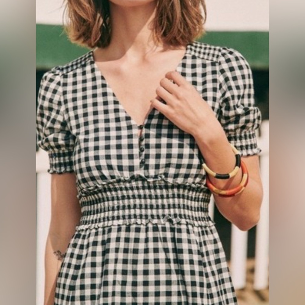 Sezane Sixtine Dress Gingham 38 M